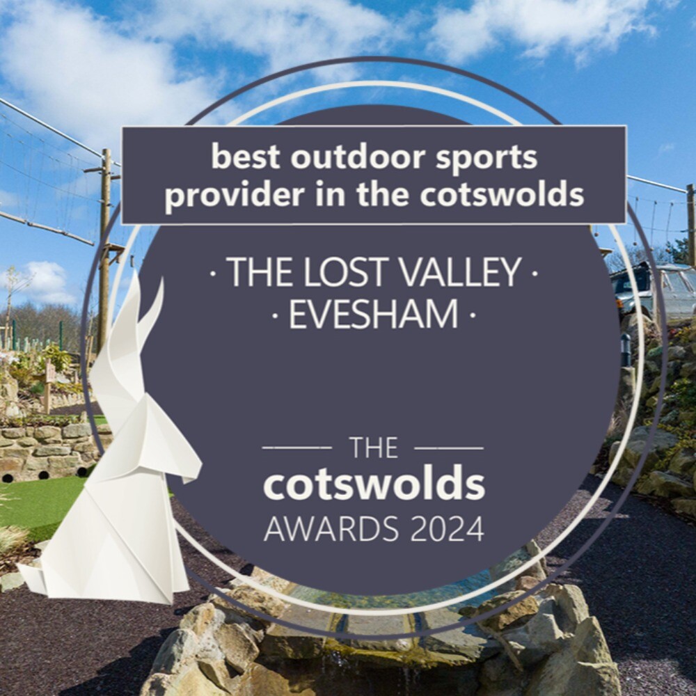 Aztec Adventure The Lost Valley wins Best Outdoor Sports Provider in the Cotswolds 2024, featuring adventure golf and high ropes aerial course.