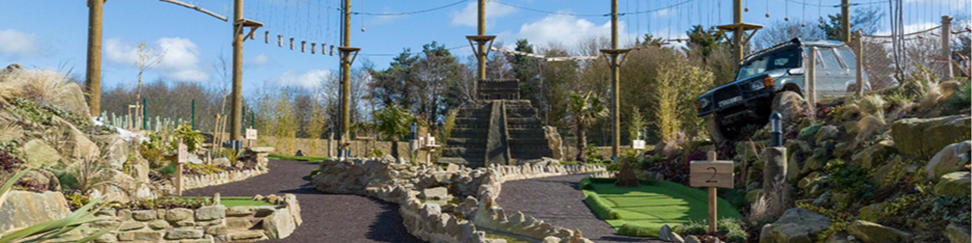 Aztec Adventure The Lost Valley wins Best Outdoor Sports Provider in the Cotswolds 2024, featuring adventure golf and high ropes aerial course.